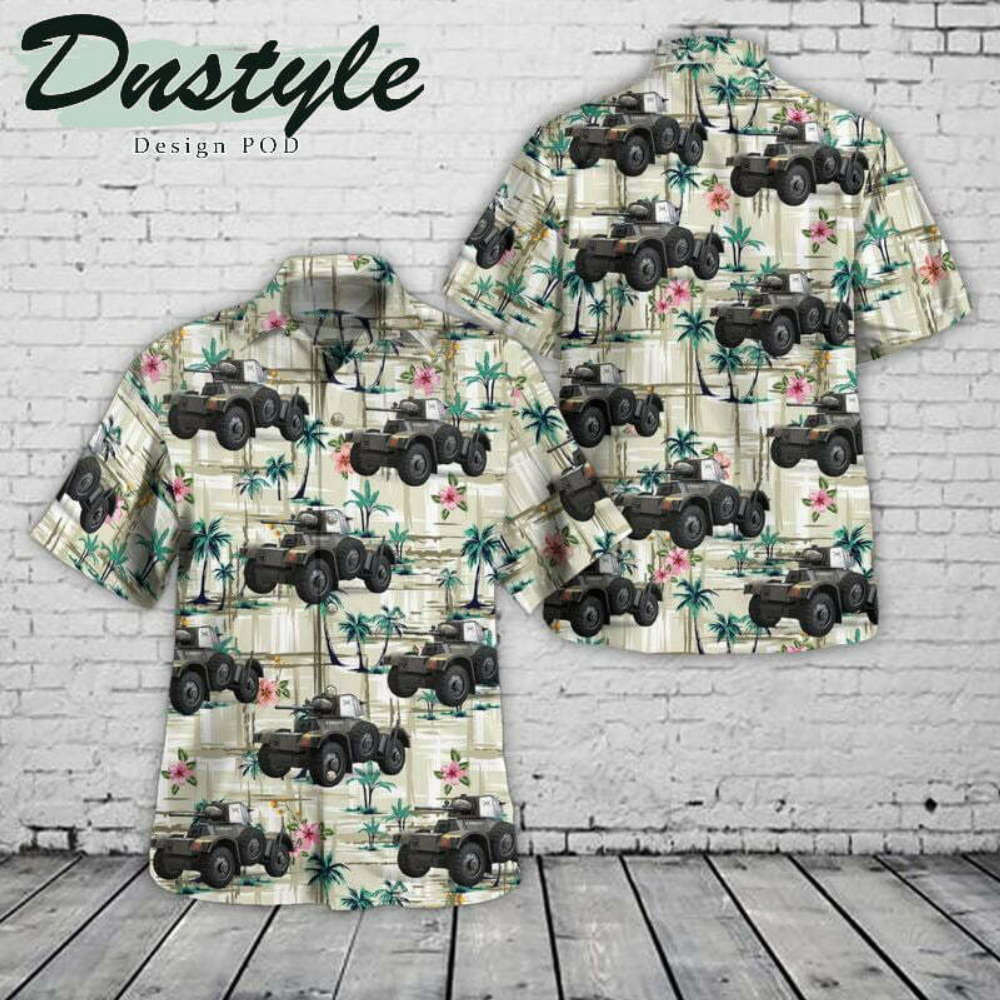British Army Daimler Mk II Armored Car Hawaiian Shirt – United Kingdom HW0601