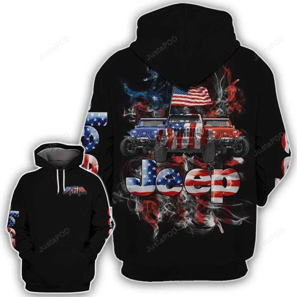 Jeeps U.S Smoke 3D All Print Hoodie, Zip- Up Hoodie HZ0501