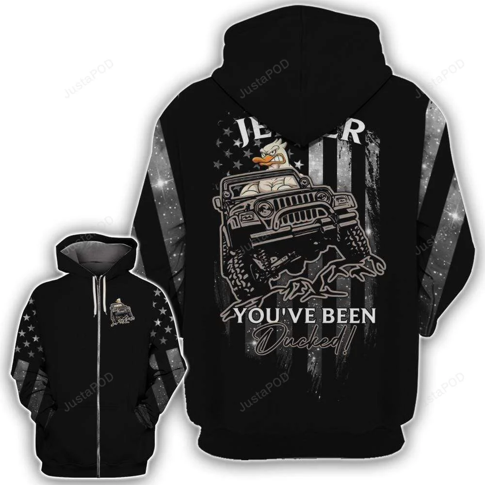 Jeeper You've Been Ducked 3D All Print Hoodie, Zip- Up Hoodie HZ0501