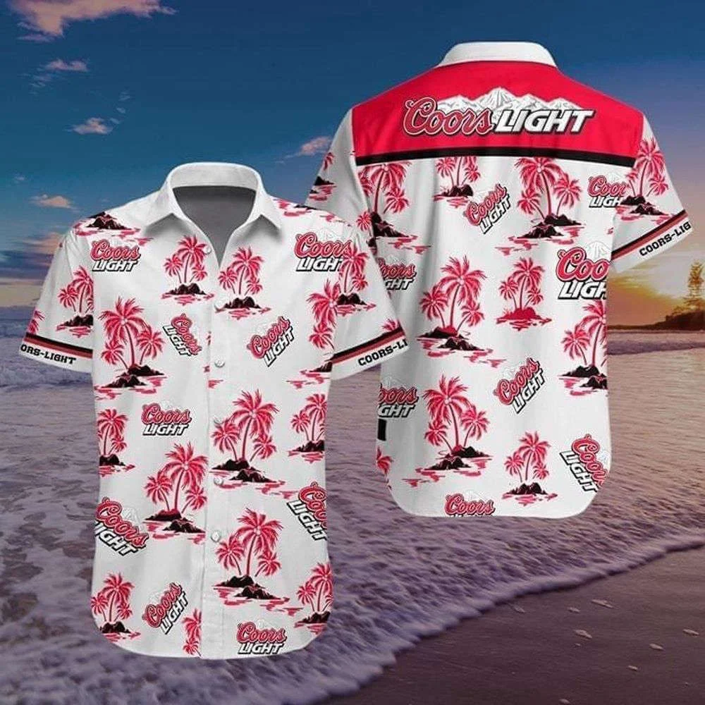 Coors Light Beer Palm Trees Hawaiian Shirt, Gift For Men And Women HW0601