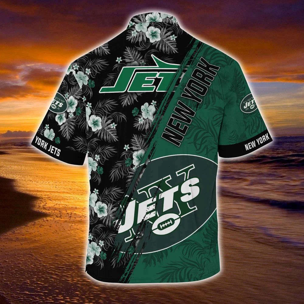 New York Jets NFL-Summer Hawaii Shirt Mickey And Floral Pattern For Sports Fans HW0601