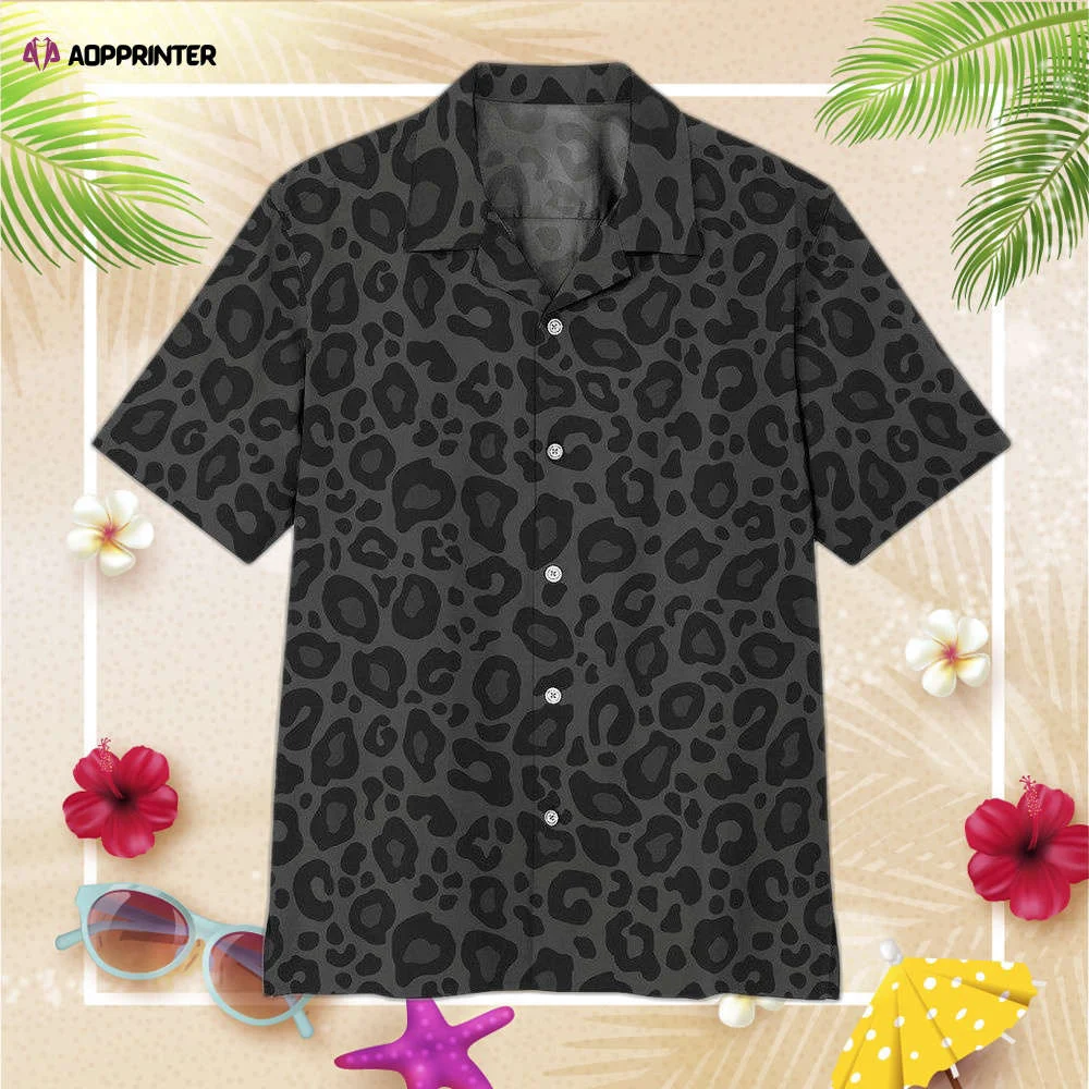 Black Leopard Custom Hawaiian Shirt, Gift For Men And Women HW0601