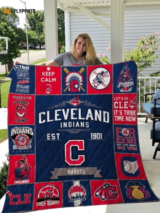 Cleveland Guardians Quilt Blanket For Fans Home Decor Gift , Soft Quilt, King Size, All Season Cozy Quilt QB0901