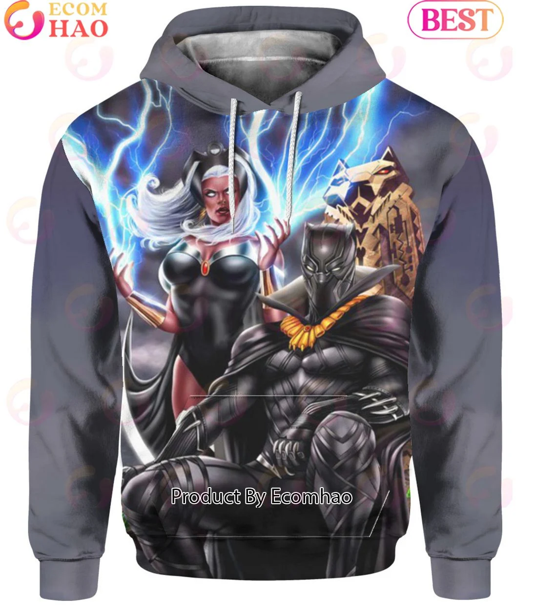 Black Panther And Storm Marvel Comics Hoodie, Zip Hoodie, Man - Women, Warm, Premium Quality HZ0501