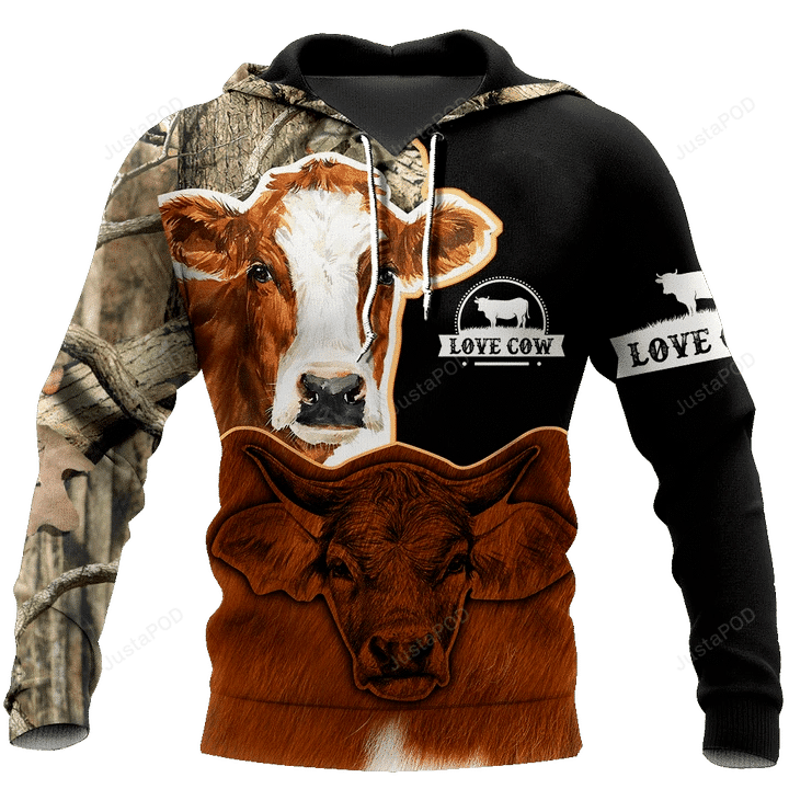 Cow Camouflage Cool 3D All Over Printed Hoodie, Zip- Up Hoodie HZ0501
