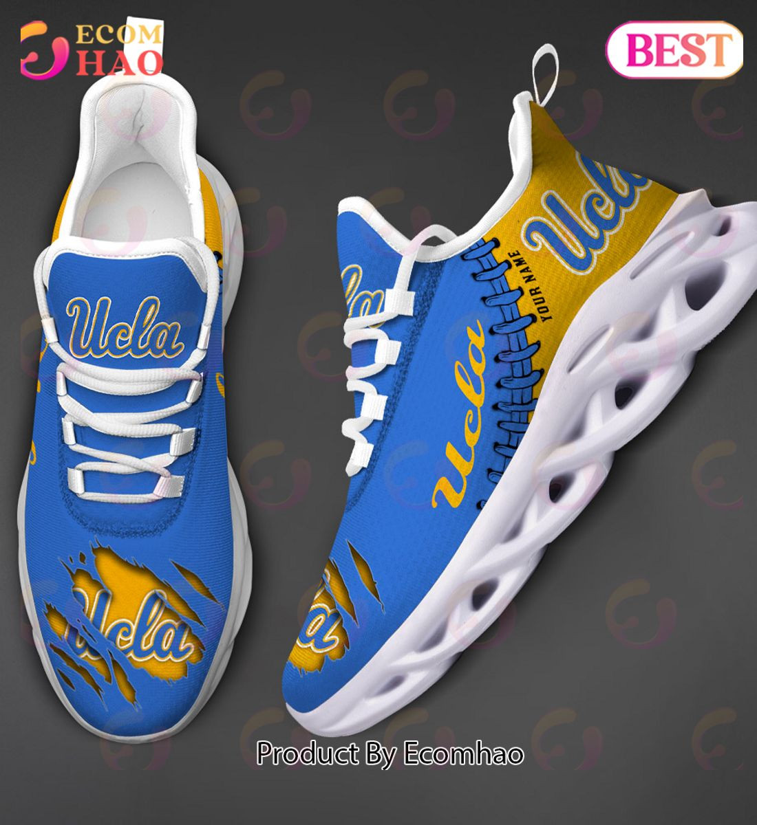 UCLA Max Soul Shoes Custom Name  Unisex sneakers MS0601