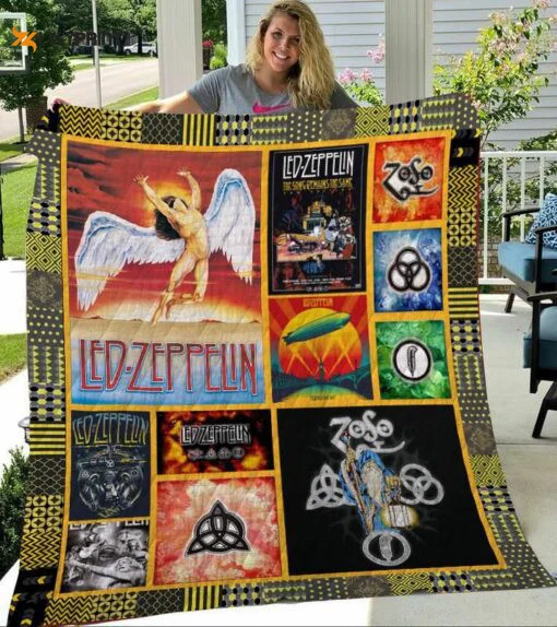 Led Zeppelin 1 Quilt Blanket For Fans Home Decor Gift ,  Soft Quilt, King Size, All Season Cozy Quilt QB0901