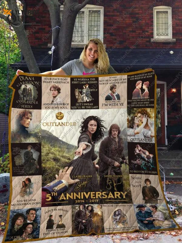 Outlander 2 5Th Anniversary 3D Customized Quilt Blanket , Soft Quilt, King Size, All Season Cozy Quilt QB0901