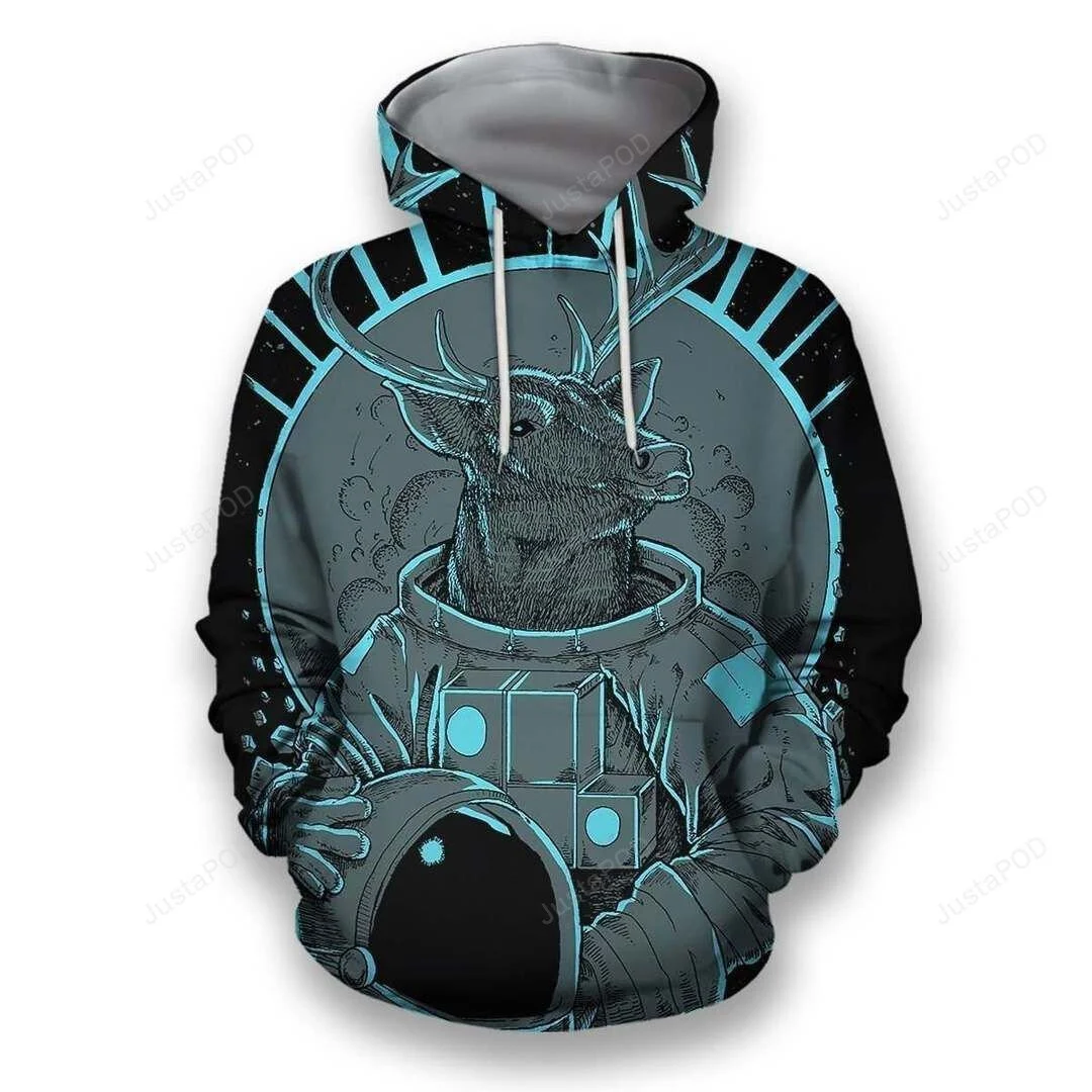 Deer Astronaut 3D All Over Print Hoodie, Zip-up Hoodie HZ0501