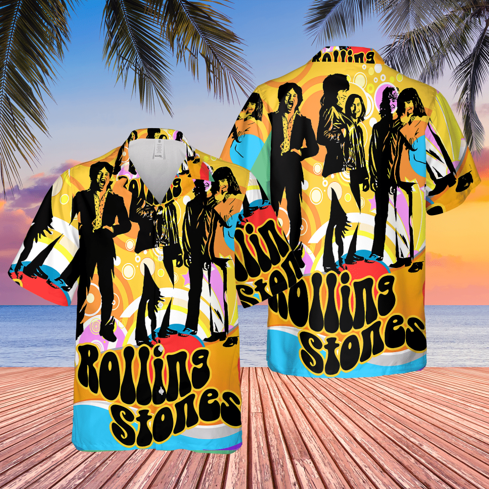 The Rolling Stones Poster 70's Rock ‘n Roll Hawaiian Shirt HW0601