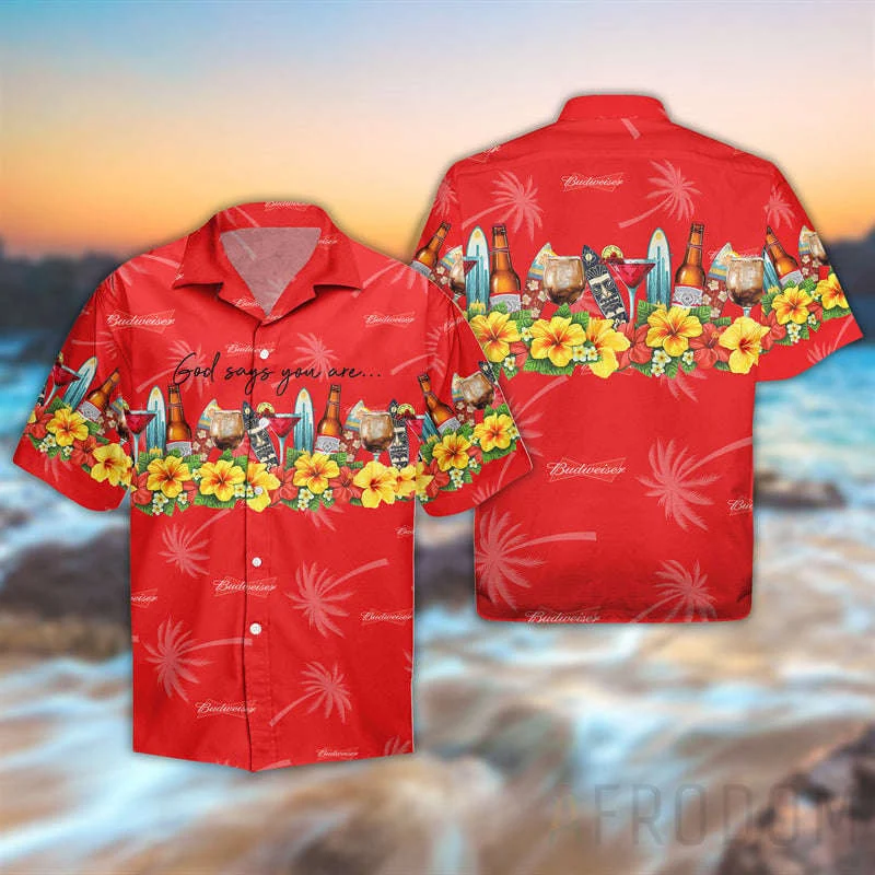 Summer Budweiser Beer Hawaiian Shirt, Gift For Men And Women HW0601