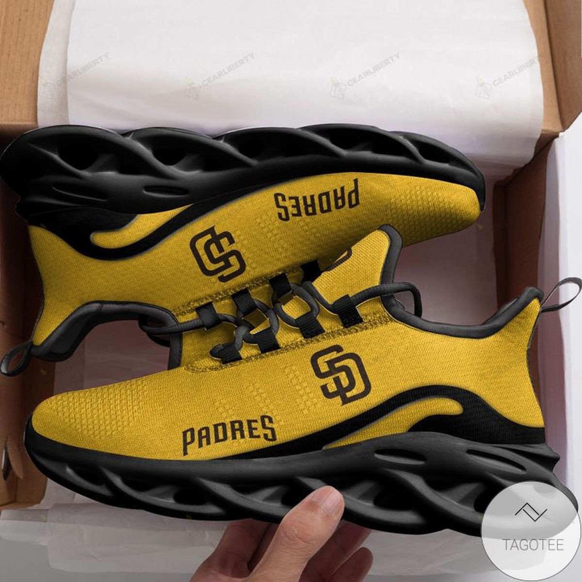 Custom MLB San Diego Padres Max Soul Shoes V1 Men Women MS0601