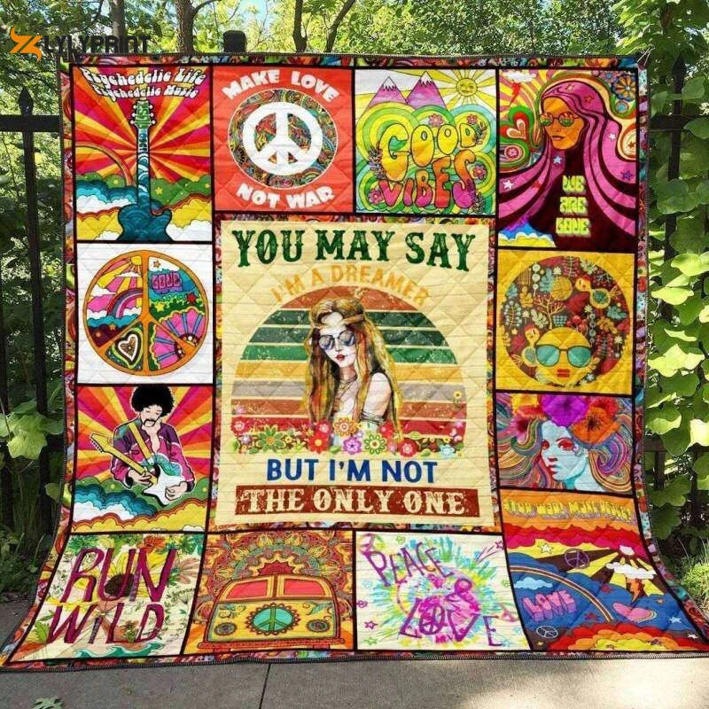 Hippie Peace Life 3D Customized Quilt , Soft Quilt, King Size, All Season Cozy Quilt QB0901