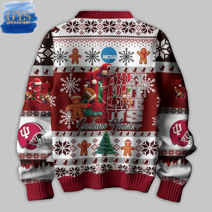 Indiana Hoosiers They Not Like Us Ugly Christmas Sweater , Cozy Soft Unisex Pullover SW0601