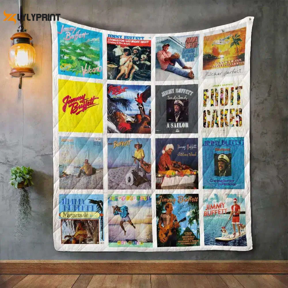 Jimmy Buffett 1 Quilt Blanket For Fans Home Decor Gift , Soft Quilt, King Size, All Season Cozy Quilt QB0901