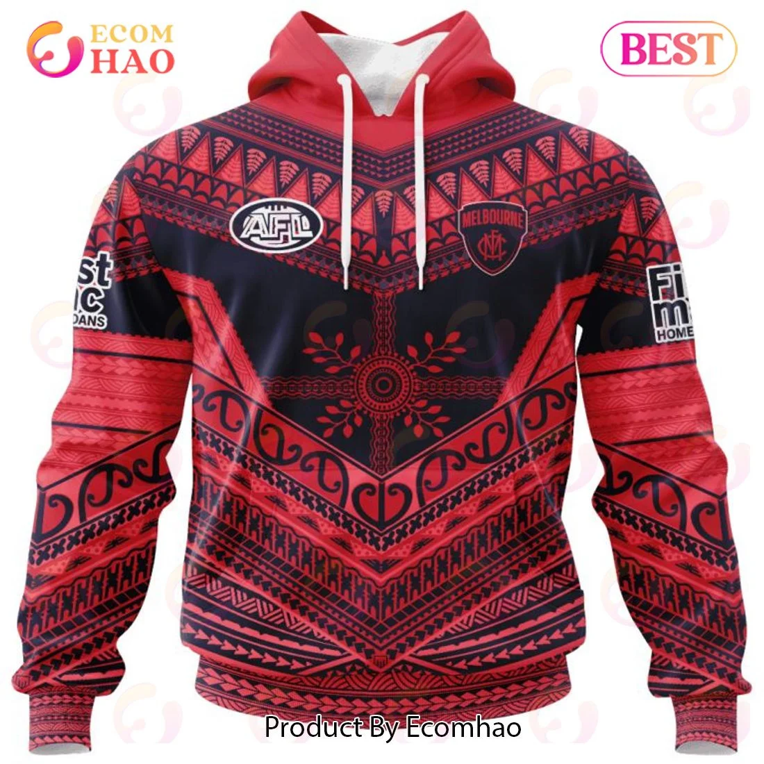 AFL Melbourne Football Club Special Pasifika Design 3D Hoodie, Zip Hoodie, Man - Women, Warm, Premium Quality HZ0501