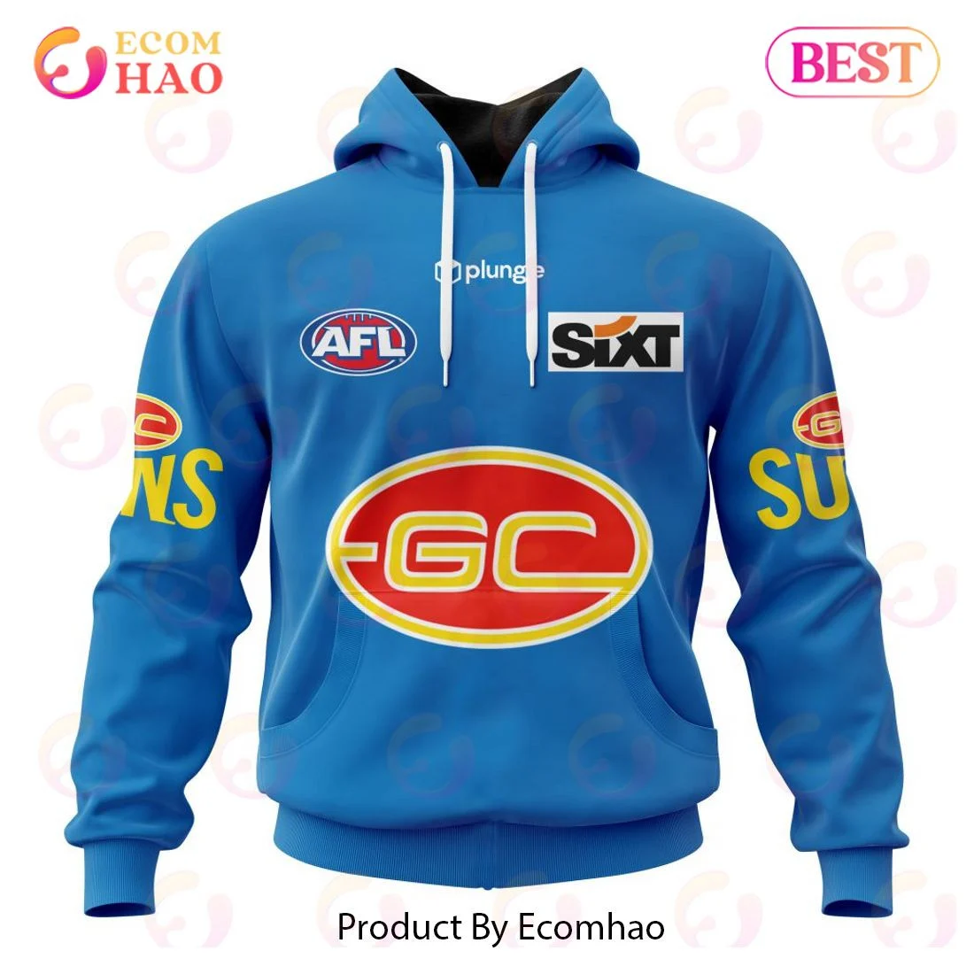 AFL Gold Coast Suns Clash Kits 2023 3D Hoodie, Zip Hoodie, Man - Women, Warm, Premium Quality HZ0501