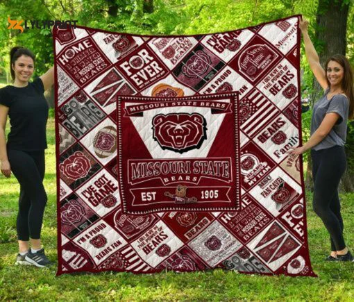 Missouri State Bears Quilt Blanket 2 , Soft Quilt, King Size, All Season Cozy Quilt QB0901