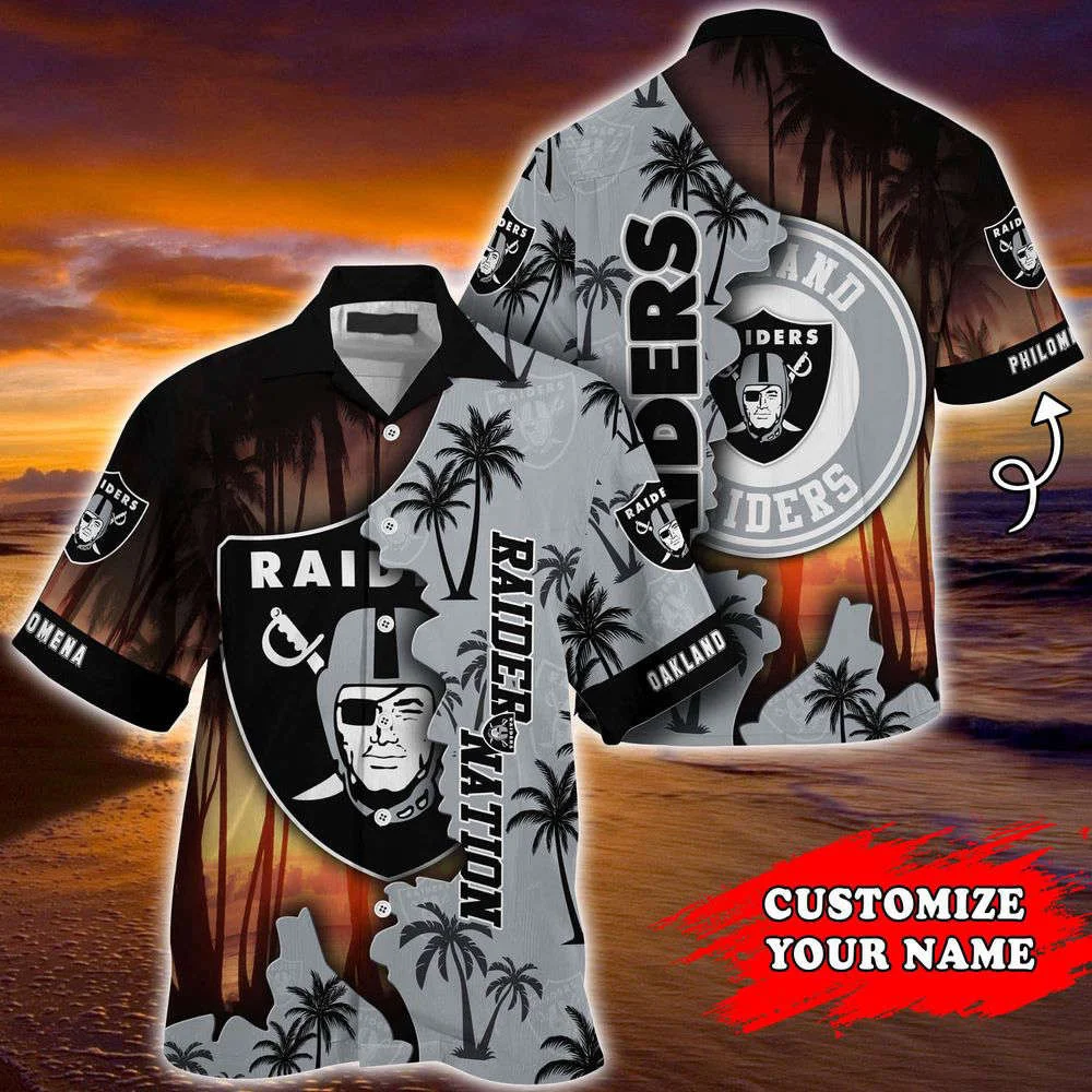 Oakland Raiders NFL-Customized Summer Hawaii Shirt For Sports Enthusiasts HW0601