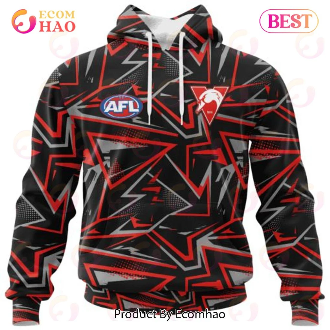 AFL Sydney Swans Special Abstract Design Hoodie, Zip Hoodie, Man - Women, Warm, Premium Quality HZ0501