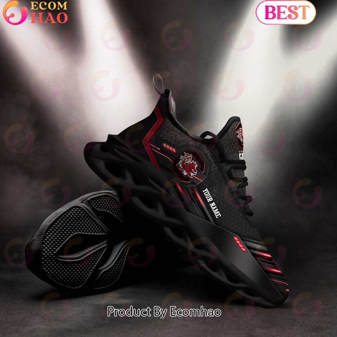 South Carolina Gamecocks Team Black Clunky Max Soul Shoes Sneakers Custom Your Name  Unisex sneakers MS0601