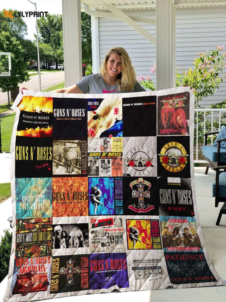 Guns N? Roses Quilt Blanket For Fans Home Decor Gift , Soft Quilt, King Size, All Season Cozy Quilt QB0901