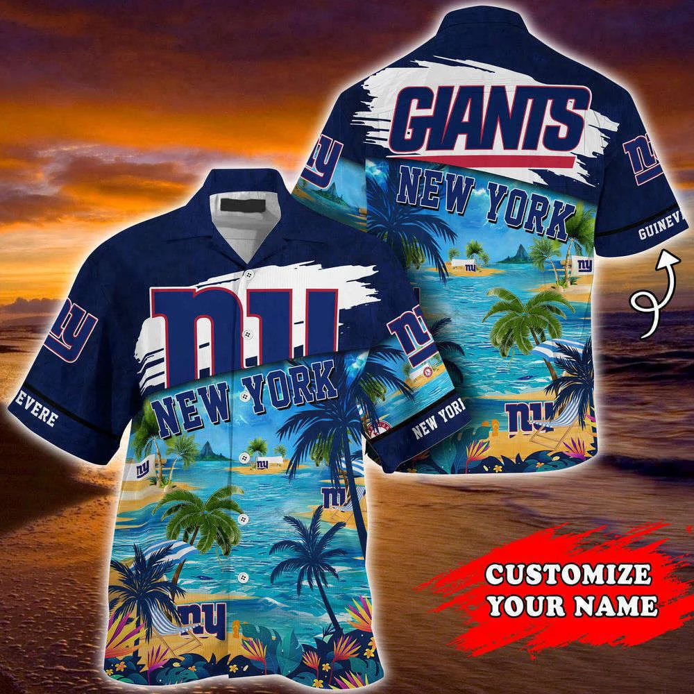 New York Giants NFL-Customized Summer Hawaii Shirt For Sports Fans HW0601