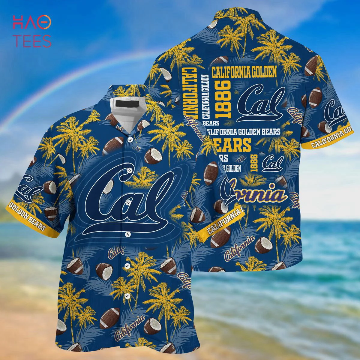 Coconut Tropical California Golden Bears Hawaiian Shirt Summer Holiday 2023 HW0601
