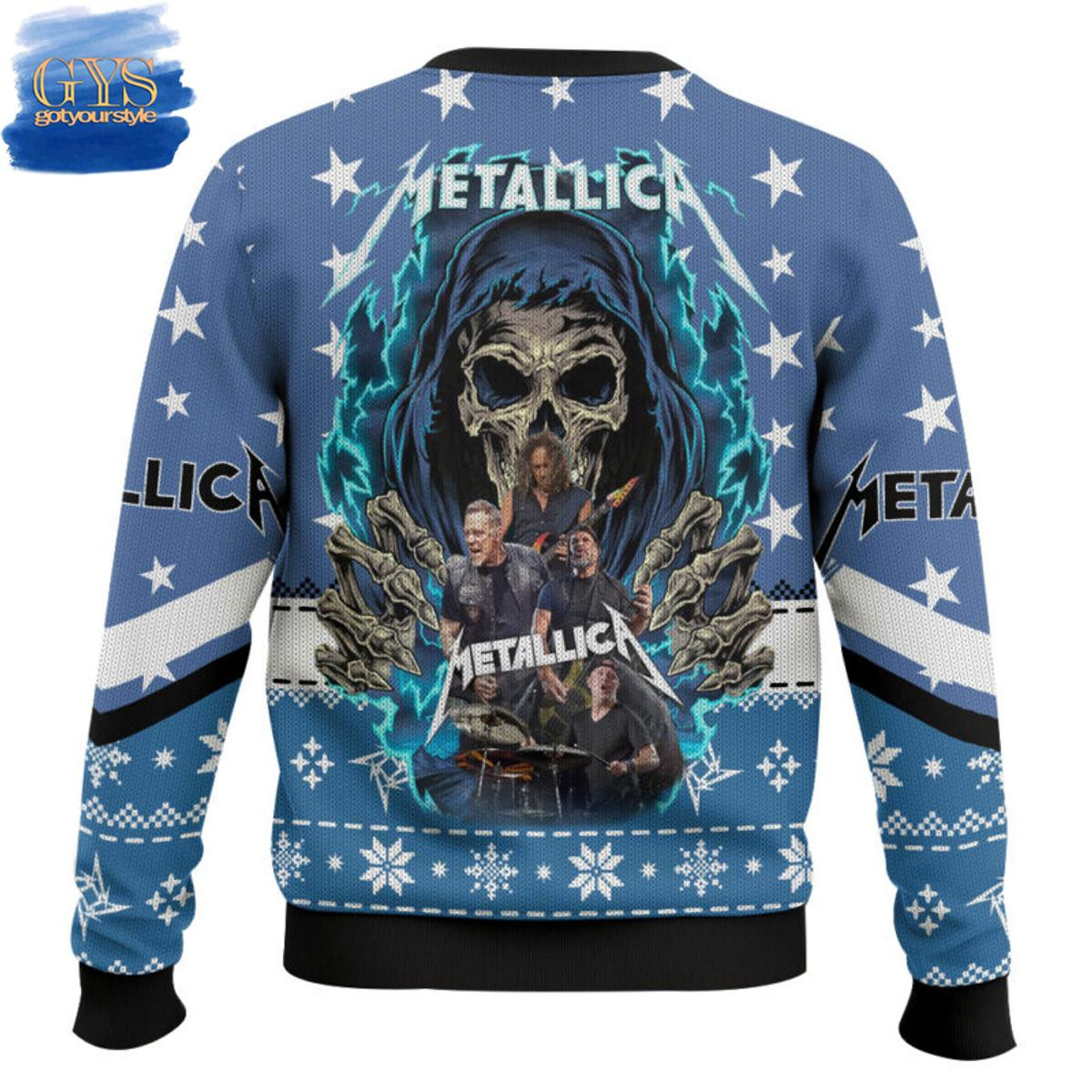 Metallica Trapped Under Ice Ugly Christmas Sweater , Cozy Soft Unisex Pullover SW0601