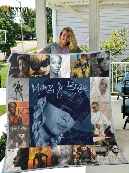 Mary J. Blige Quilt Blanket For Fans Home Decor Gift , Soft Quilt, King Size, All Season Cozy Quilt QB0901