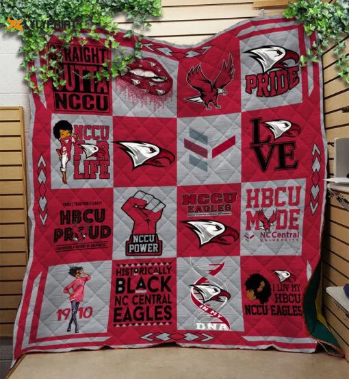 North Carolina Central Eagles Quilt Blanket For Fans Home Decor Gift ,  Soft Quilt, King Size, All Season Cozy Quilt QB0901