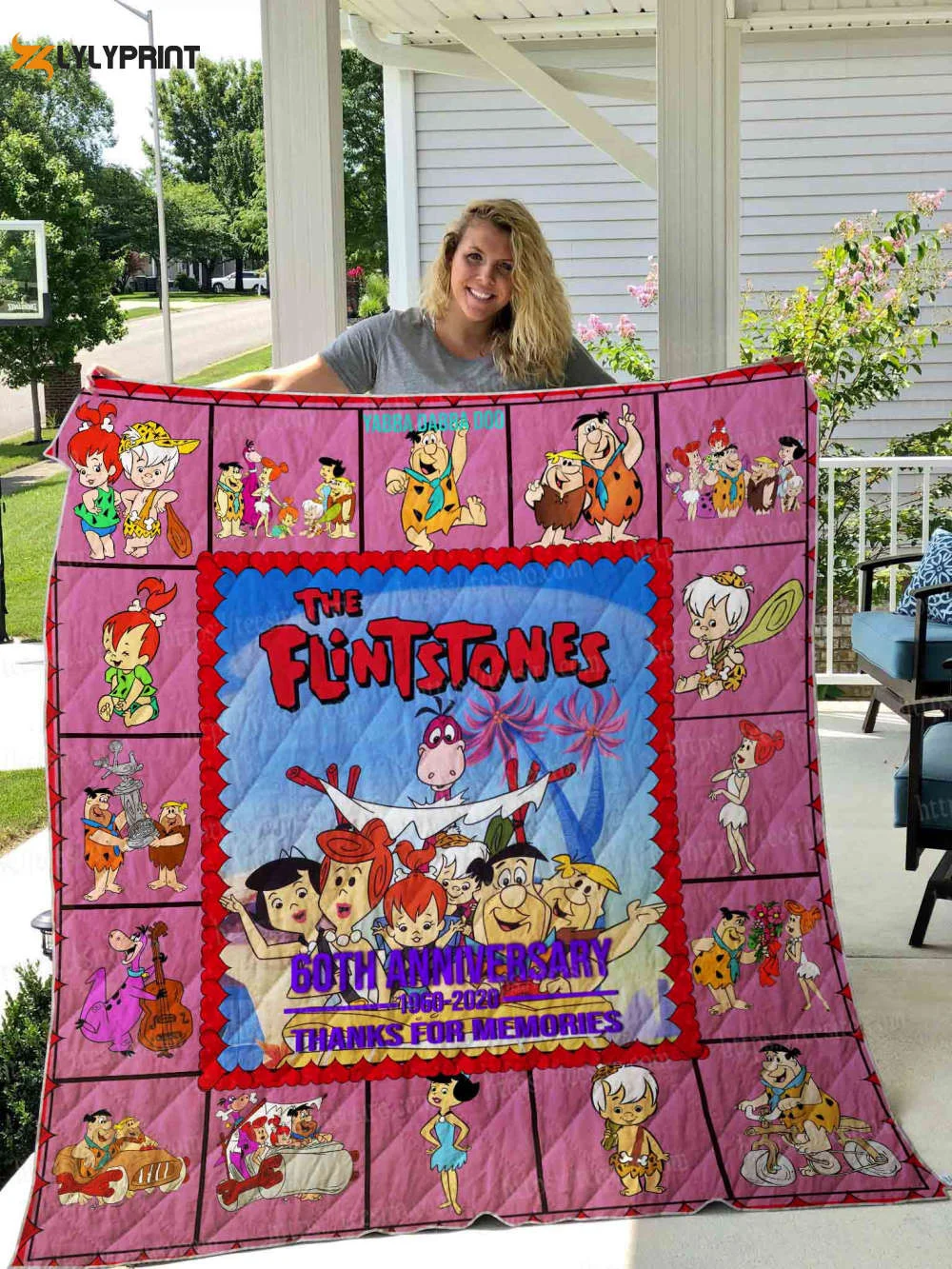 The Flintstones 1 Quilt Blanket For Fans Home Decor Gift , Soft Quilt, King Size, All Season Cozy Quilt QB0901