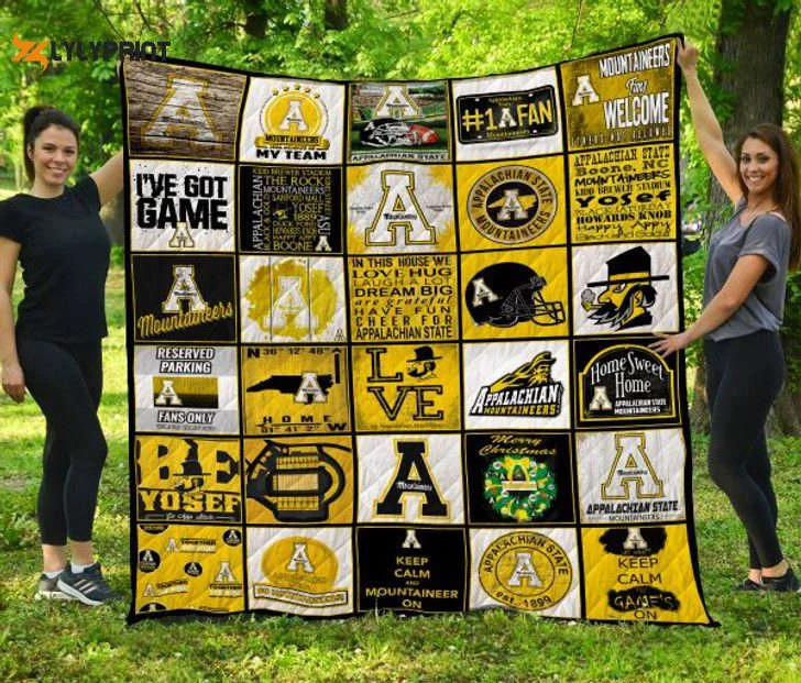 Appalachian State Mountaineer Quilt Blanket For Fans Home Decor Gift 3d , Soft Quilt, King Size, All Season Cozy Quilt QB0901