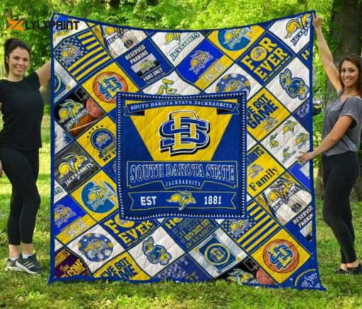 Sdsu Jackrabbits Quilt Blanket For Fans Home Decor Gift , Soft Quilt, King Size, All Season Cozy Quilt QB0901