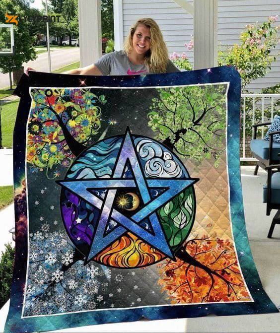 Celtic Wicca Tree Star 3D Customized Quilt , Soft Quilt, King Size, All Season Cozy Quilt QB0901