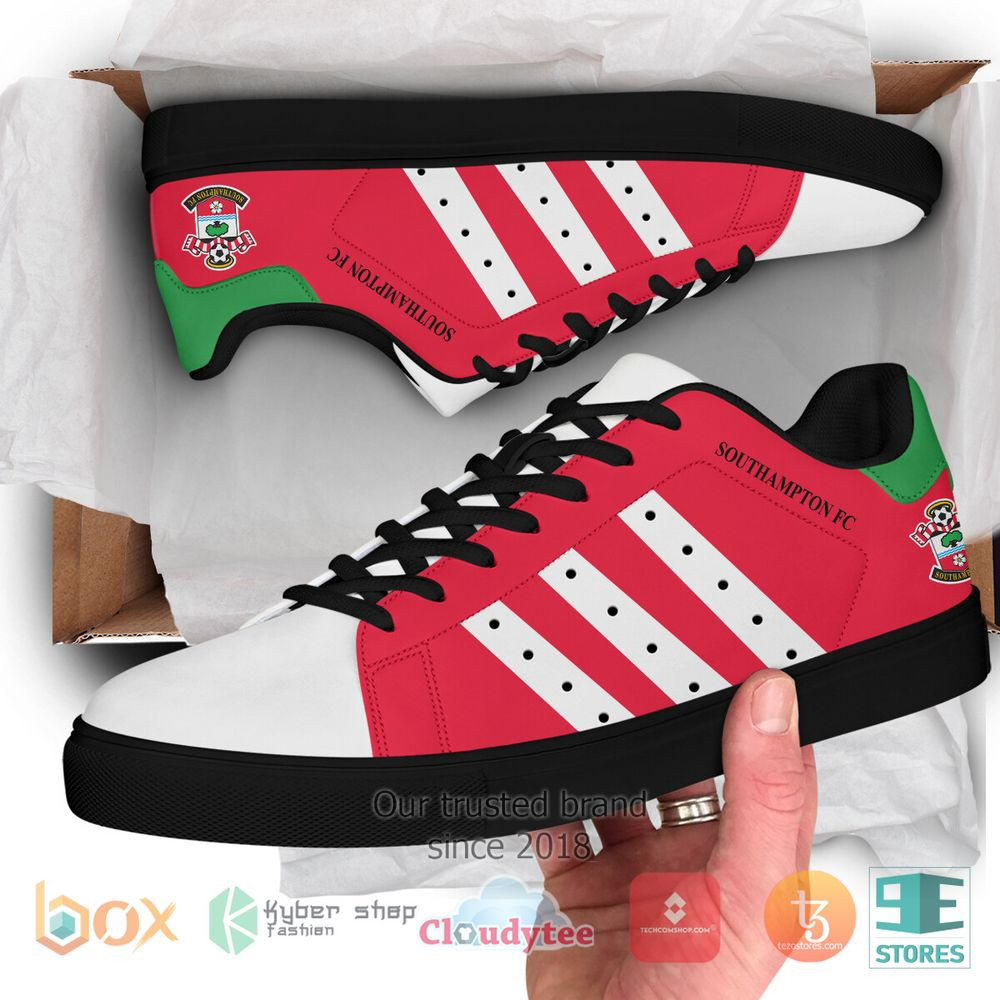 Custom Southampton FC Red White Stan Smith Shoes for Men Women, Trendy Style Sneakers ST0801