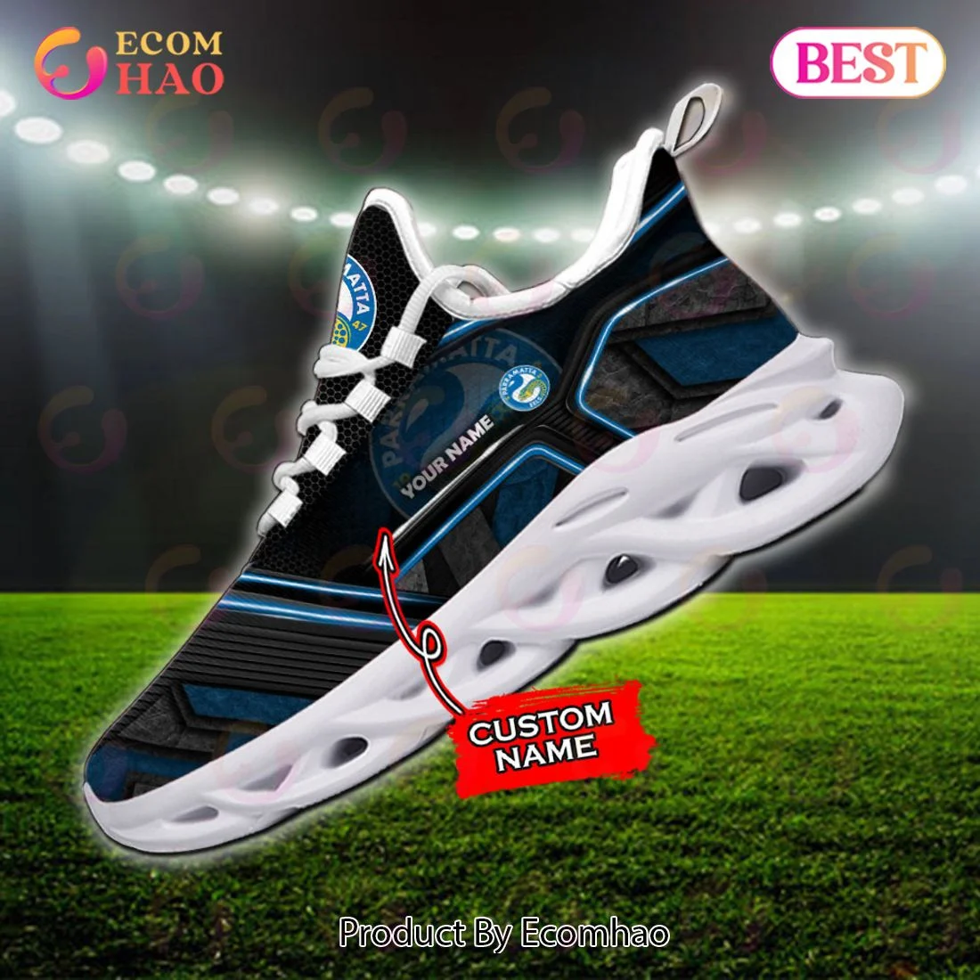NEW Parramatta Eels Custom Name Max Soul Shoes, Sneaker  Unisex sneakers MS0601