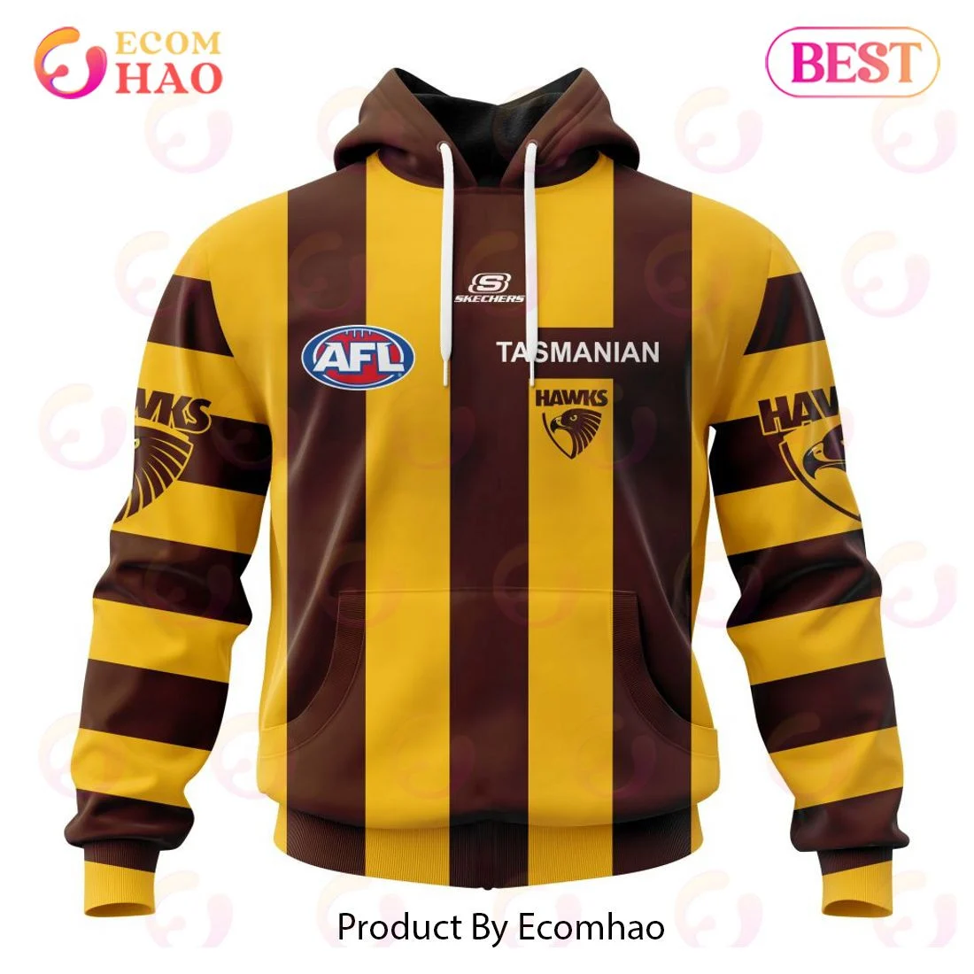 AFL Hawthorn Football Club Home Kits 2023 3D Hoodie, Zip Hoodie, Man - Women, Warm, Premium Quality HZ0501