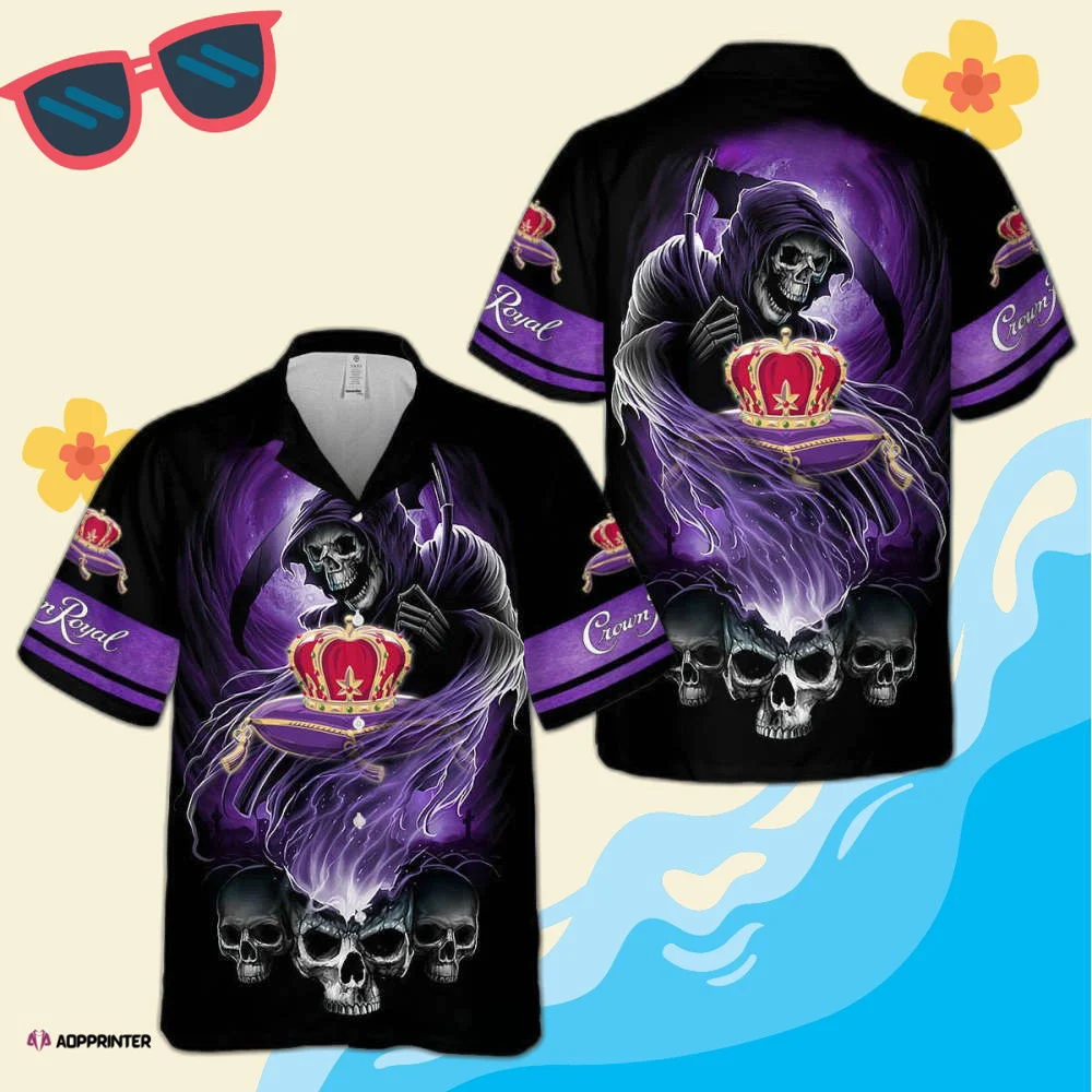 Crown Royal Death Skull Hawaiian Shirt HW0601