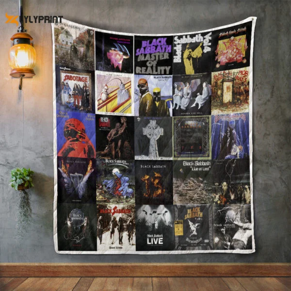 Black Sabbath Band Music, Black Sabbath Album Covers Thank You For The Memories 1k186 Gift Lover Quilt Blanket For Fans Home Decor Gift 1589 ,  Soft Quilt, King Size, All Season Cozy Quilt QB0901