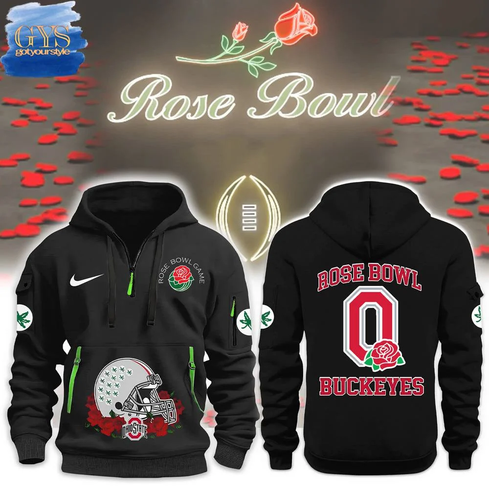 Ohio State Buckeyes Rose Bowl Game Half Zip Hoodie QTZ0601