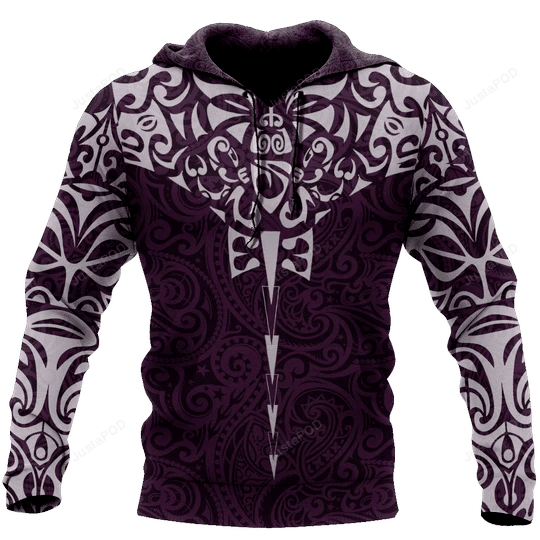 New Zealand Purple 3D All Over Printed Hoodie, Zip- Up Hoodie HZ0501