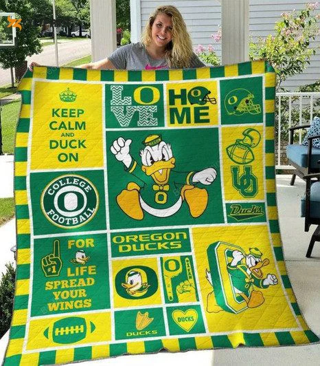 Oregon Ducks 3 Quilt Blanket For Fans Home Decor Gift , Soft Quilt, King Size, All Season Cozy Quilt QB0901