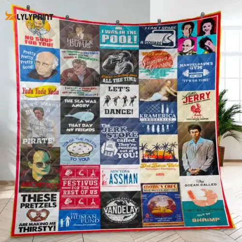 Seinfeld Quilt Blanket For Fans Home Decor Gift , Soft Quilt, King Size, All Season Cozy Quilt QB0901