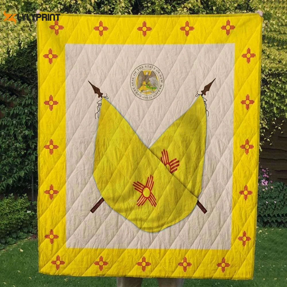 New Mexico Flag 3D Customized Quilt , Soft Quilt, King Size, All Season Cozy Quilt QB0901