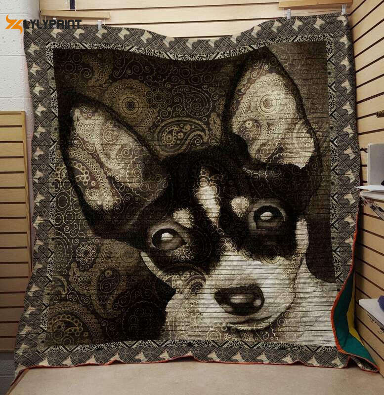 Toy Fox Terrier 3D Customized Quilt Blanket For Fans Home Decor Gift ,  Soft Quilt, King Size, All Season Cozy Quilt QB0901