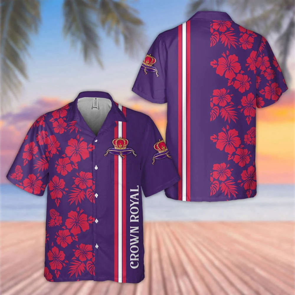 Purple Flower Crown Royal Hawaiian Shirt Summer 2023 HW0601