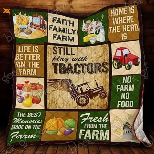 Farmer 3D Customized Quilt , Soft Quilt, King Size, All Season Cozy Quilt QB0901