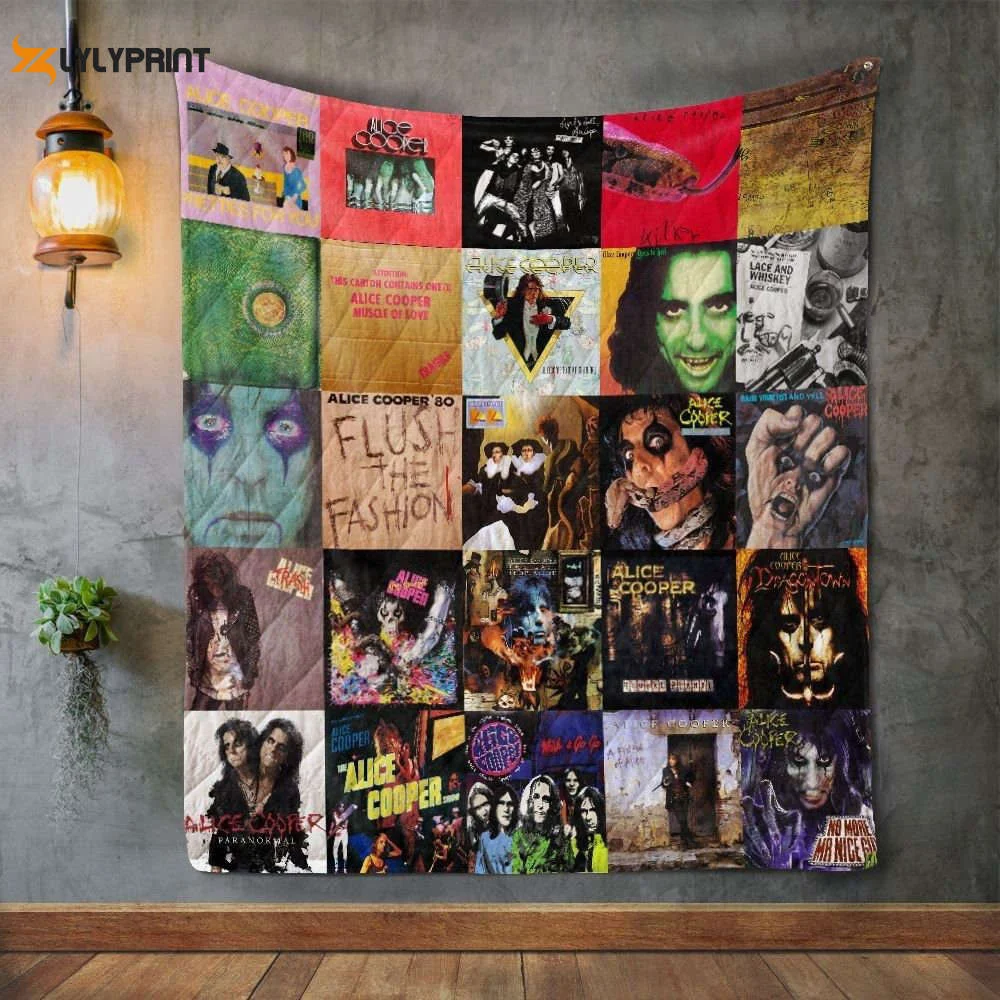 Alice Cooper Quilt Blanket For Fans Home Decor Gift , Soft Quilt, King Size, All Season Cozy Quilt QB0901