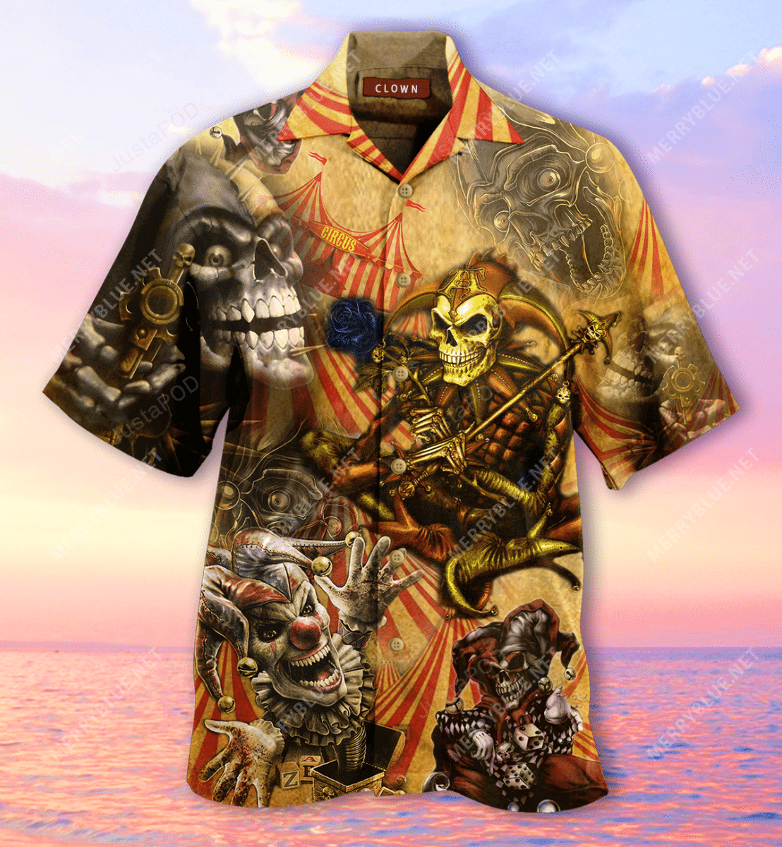 By Blood A King, In Heart A Clown Unisex Hawaiian Shirt, Gift For Men And Women HW0601
